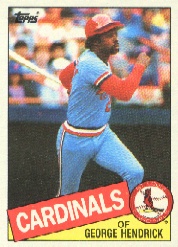 1985 Topps Baseball Cards      060      George Hendrick